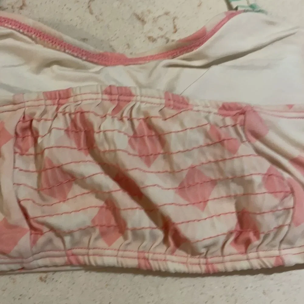 Matilda Jane bikini top with bow mint green and pink SZ 14